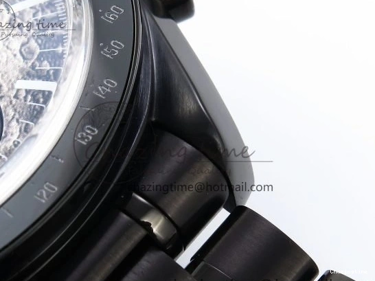 0413 Speedmaster Black Benom PVD Moon RMF Best Edition on PVD Bracelet Lemania HW WrinkleFree 7727